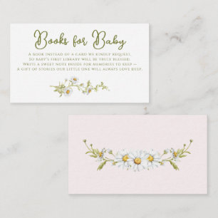 Daisy Books Voor Baby Roze Botanische Baby Shower Informatiekaartje
