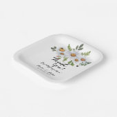 Daisy - borden papieren bordje (Gebogen)