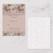 Daisy Border RSVP Card Informatiekaartje (Voorkant / Achterkant)