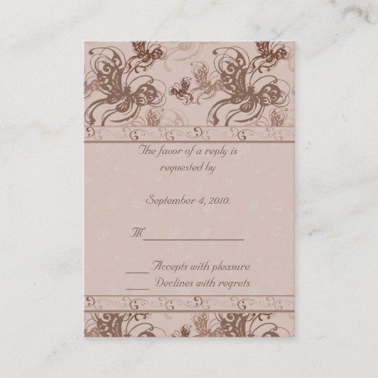 Daisy Border RSVP Card Informatiekaartje (Voorkant)