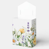 Daisy Border Waterverf Bloemen Bruiloft Bedankdoosjes (Geopend)