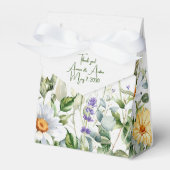 Daisy Border Waterverf Bloemen Bruiloft Bedankdoosjes (Voorkant Zijde)