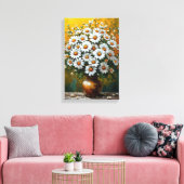 Daisy Bouquet Floral Art voor vrolijke interieurs Canvas Afdruk (Insitu (Woonkamer))