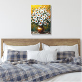Daisy Bouquet Floral Art voor vrolijke interieurs Canvas Afdruk (Insitu (Slaapkamer))