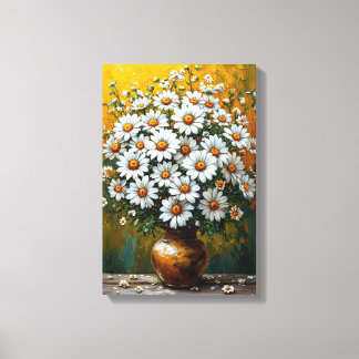 Daisy Bouquet Floral Art voor vrolijke interieurs Canvas Afdruk