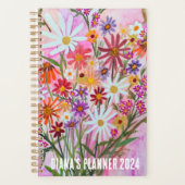Daisy Bouquet Flowers Blooms Floral Pink CUSTOM Planner (Voorkant)