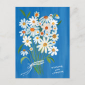 Daisy Bouquet Gouache Condoleances Sorry voor het  Briefkaart (Voorkant)