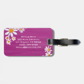 Daisy Bouquet Handpainted Gouache Custom Name Bagagelabel (Achterkant horizontaal)