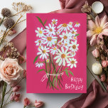 Daisy Bouquet Happy Birthday Briefkaart<br><div class="desc">Customize this card with your own text on the back! Check my shop for more!</div>