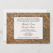 Daisy Bouquet & Hay - Land / Barn Wedding Kaart (Achterkant)