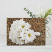 Daisy Bouquet & Hay - Uitnodiging voor landelijke  (Staand voorkant)