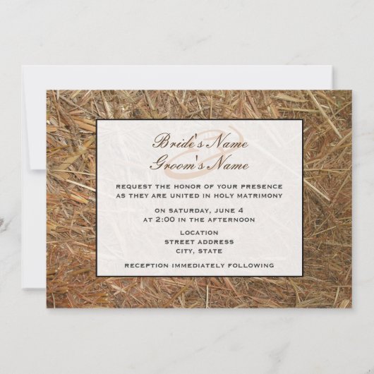 Daisy Bouquet & Hay - Uitnodiging voor landelijke  (Achterkant)