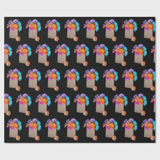 Daisy Bouquet in papierzak Cadeaupapier (Vlak)