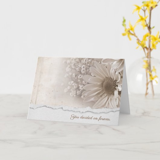 daisy bouquet met torn edge border kaart (Gele Bloem)