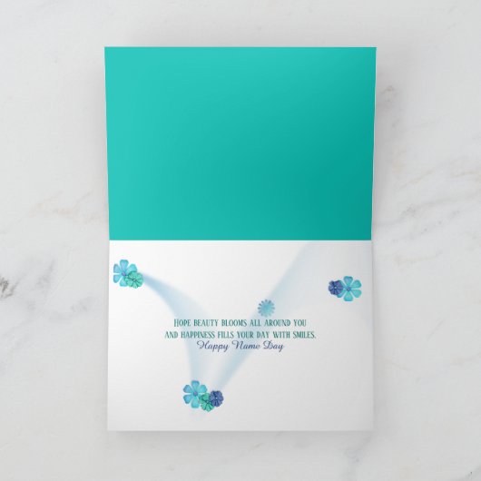 Daisy Bouquet Name Day Kaart (Binnen)