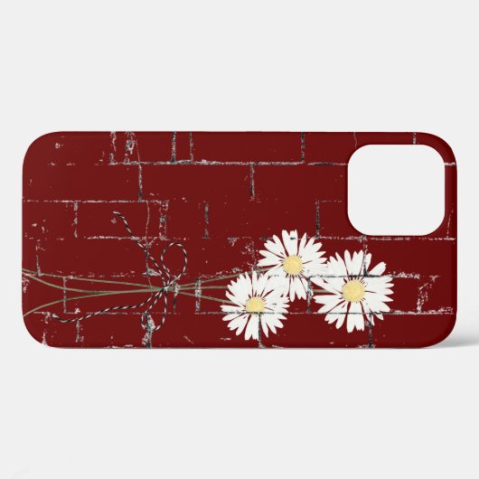 daisy bouquet op rode steen Case-Mate iPhone case (Achterkant (horizontaal))