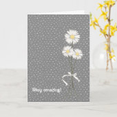 daisy bouquet op stippen kaart (Gele Bloem)