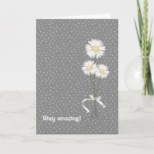 daisy bouquet op stippen kaart