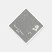 daisy bouquet op stippen servet (Hoek)