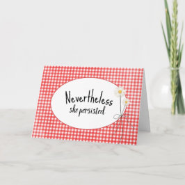 Daisy Bouquet over Gingham Kaart