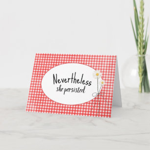 Daisy Bouquet over Gingham Kaart