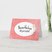 Daisy Bouquet over Gingham Kaart (Voorkant)