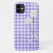 daisy bouquet over paarse gingham Case-Mate iPhone case (Achterkant)