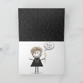 Daisy Bouquet over poka Dots Kaart (Binnen)