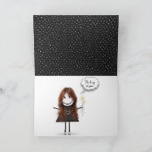 Daisy Bouquet over poka Dots Kaart (Binnen)