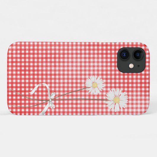 daisy bouquet over red gingham Case-Mate iPhone case (Achterkant (horizontaal))