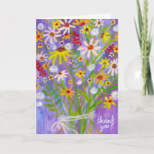 Daisy Bouquet past het aan! HARTELIJK BEDANKT Kaart (Voorkant)