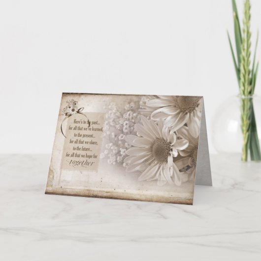 Daisy Bouquet trouwdag Kaart (Voorkant)