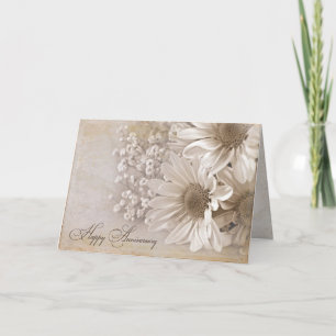 daisy bouquet voor trouwdag kaart