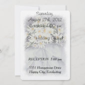 DAISY BOUQUET  WEDDING INVITATIE KAART (Achterkant)