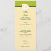 Daisy Bouquet Wedding Menu Card (Voorkant)