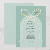 Daisy Bow Baby Shower Uitnodiging (Voorkant / Achterkant)