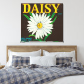 Daisy Brand Citrus Crate Label Canvas Afdruk (Insitu (Slaapkamer))