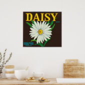Daisy Brand Citrus Crate Label Poster (Keuken)