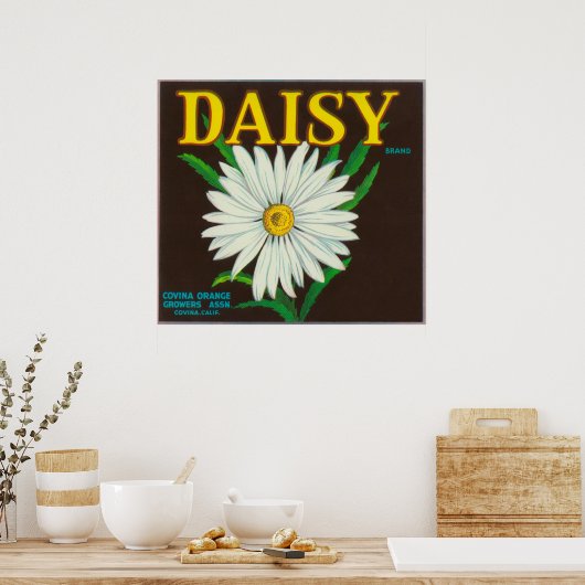 Daisy Brand Citrus Crate Label Poster (Keuken)