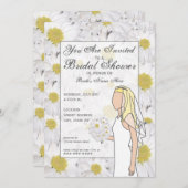 Daisy Bridal Shower Invitation - Blonde Hair Kaart (Voorkant / Achterkant)