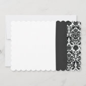 Daisy Bridal Shower Invitation | Damask Gerber Kaart (Achterkant)