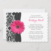 Daisy Bridal Shower Invitation | Damask Gerber Kaart (Voorkant)