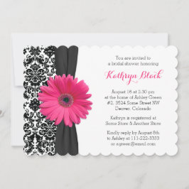 Daisy Bridal Shower Invitation | Damask Gerber Kaart