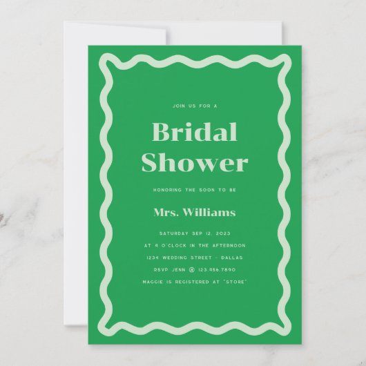Daisy Bridal Shower Invitation Kaart (Voorkant)
