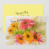 Daisy Bright Flat Card Bedankkaart (Voorkant / Achterkant)