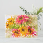 Daisy Bright Flat Card Bedankkaart (Staand voorkant)