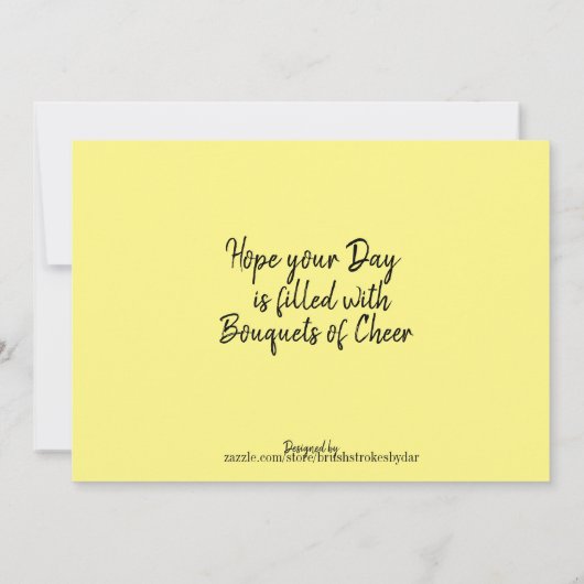 Daisy Bright Flat Card Bedankkaart (Achterkant)