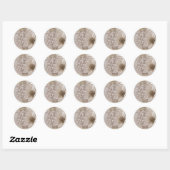 Daisy bruiloft bouquet ronde sticker (Vel)