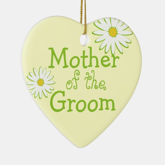 Daisy bruiloft moeder van de bruidegom keramisch ornament (Rechts)