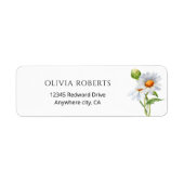 Daisy bruiloft Return Address Label (Voorkant)